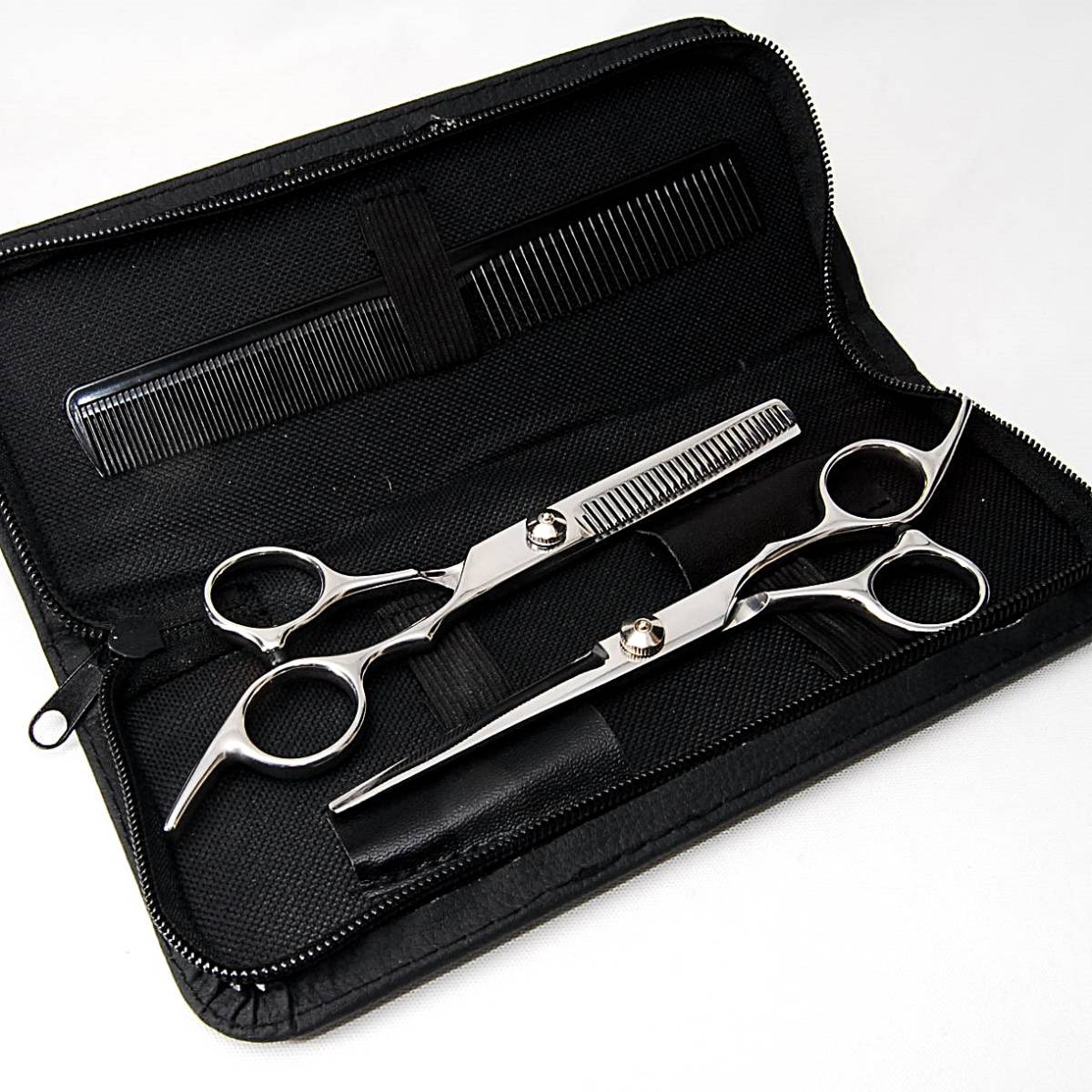 [ anonymity delivery ] Barber tongs si The -3 point set special case attaching hair cut se person g comb stainless steel beauty scissors haircut beauty . Barber ..