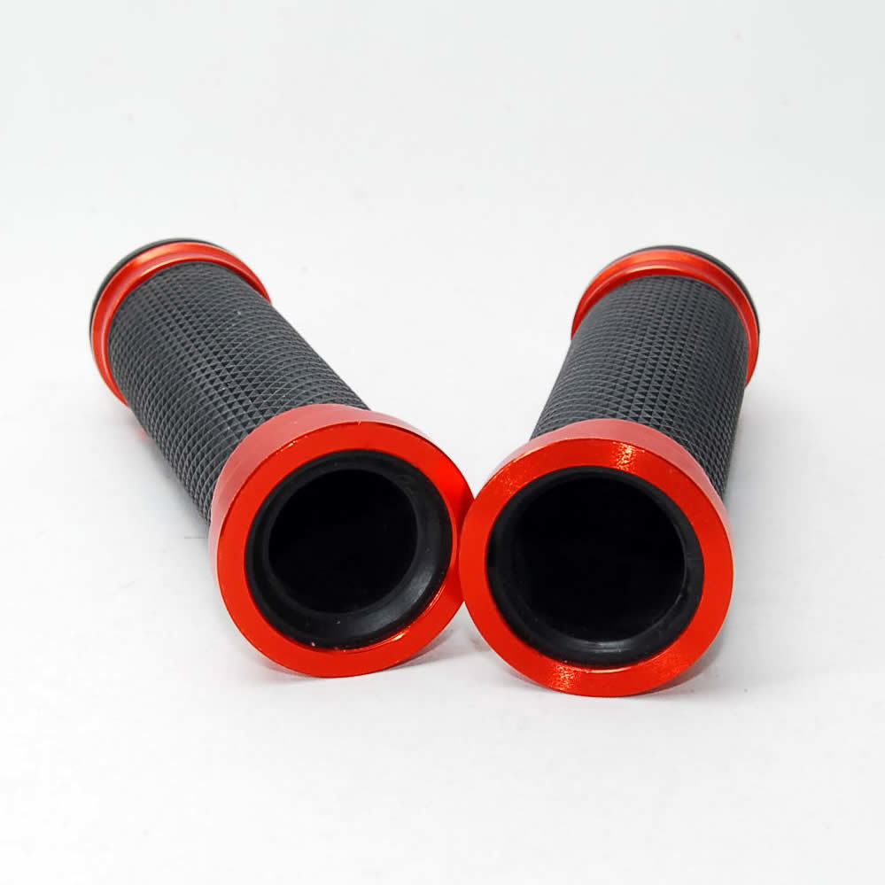 [ anonymity delivery ] aluminium Steering wheel grip orange left right set motor-bike bike custom motorcycle big scooter all-purpose grip orange 