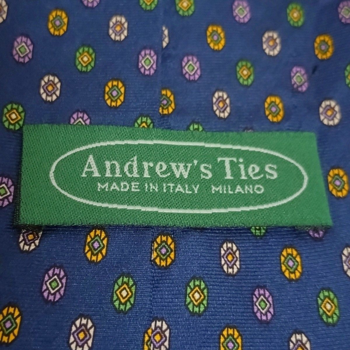 Andrews Ties　ネクタイ メンズ レギュラータイ ネイビー イタリア製