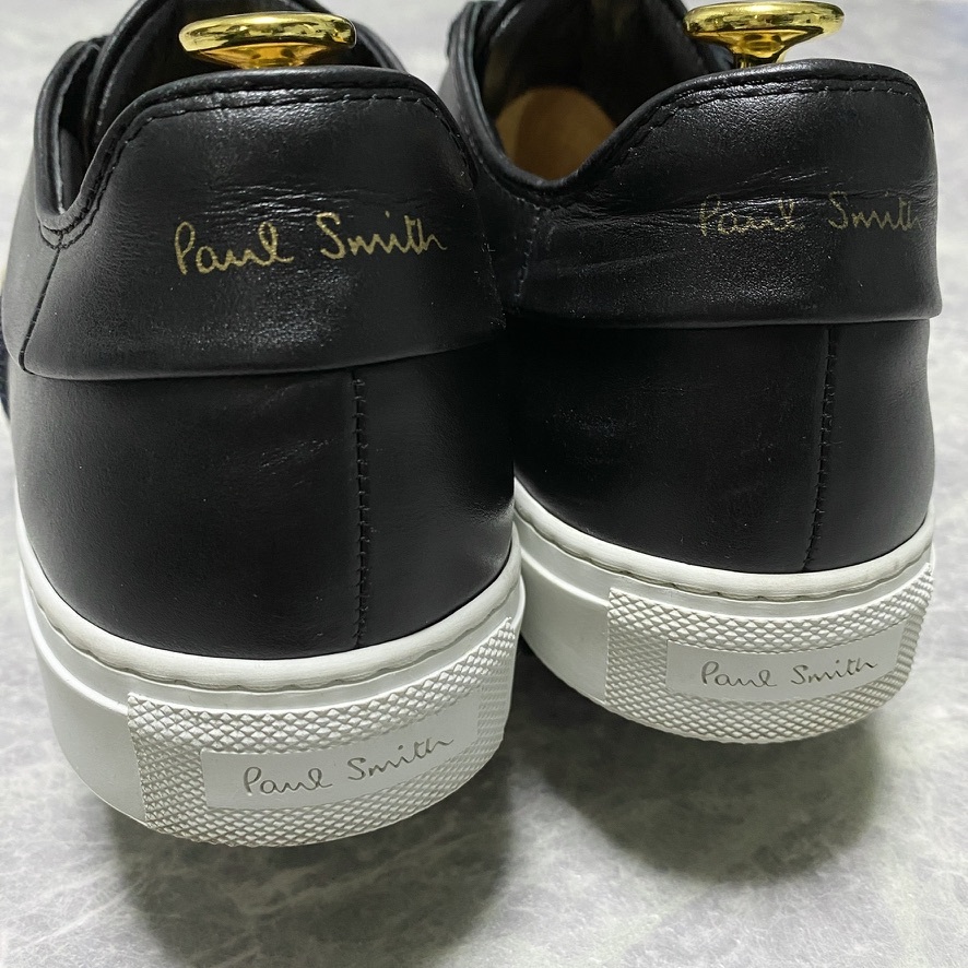  прекрасный товар обычная цена 6.8 десять тысяч Paul Smith Paul Smith натуральная кожа спортивные туфли обувь UK6 (25cm) чёрный черный мульти- полоса signature C387