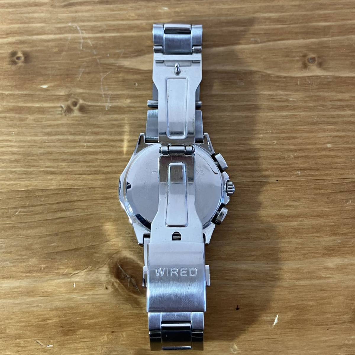 3-78 SEIKO セイコー WIRED ワイアード メンズ 時計 腕時計 ウォッチ ステンレス クロノグラフ デイト 7192-0GB0 7T92-0GB0 2点セット_画像8