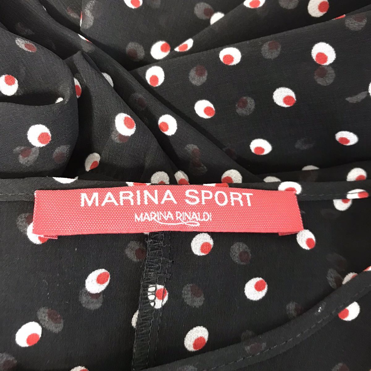 3-111 MARINA SPORT マリナスポーツ マリナリナルディワンピース 長袖 シースルー 黒 ブラック 女性用 レディース MARINA RINALDI_画像10