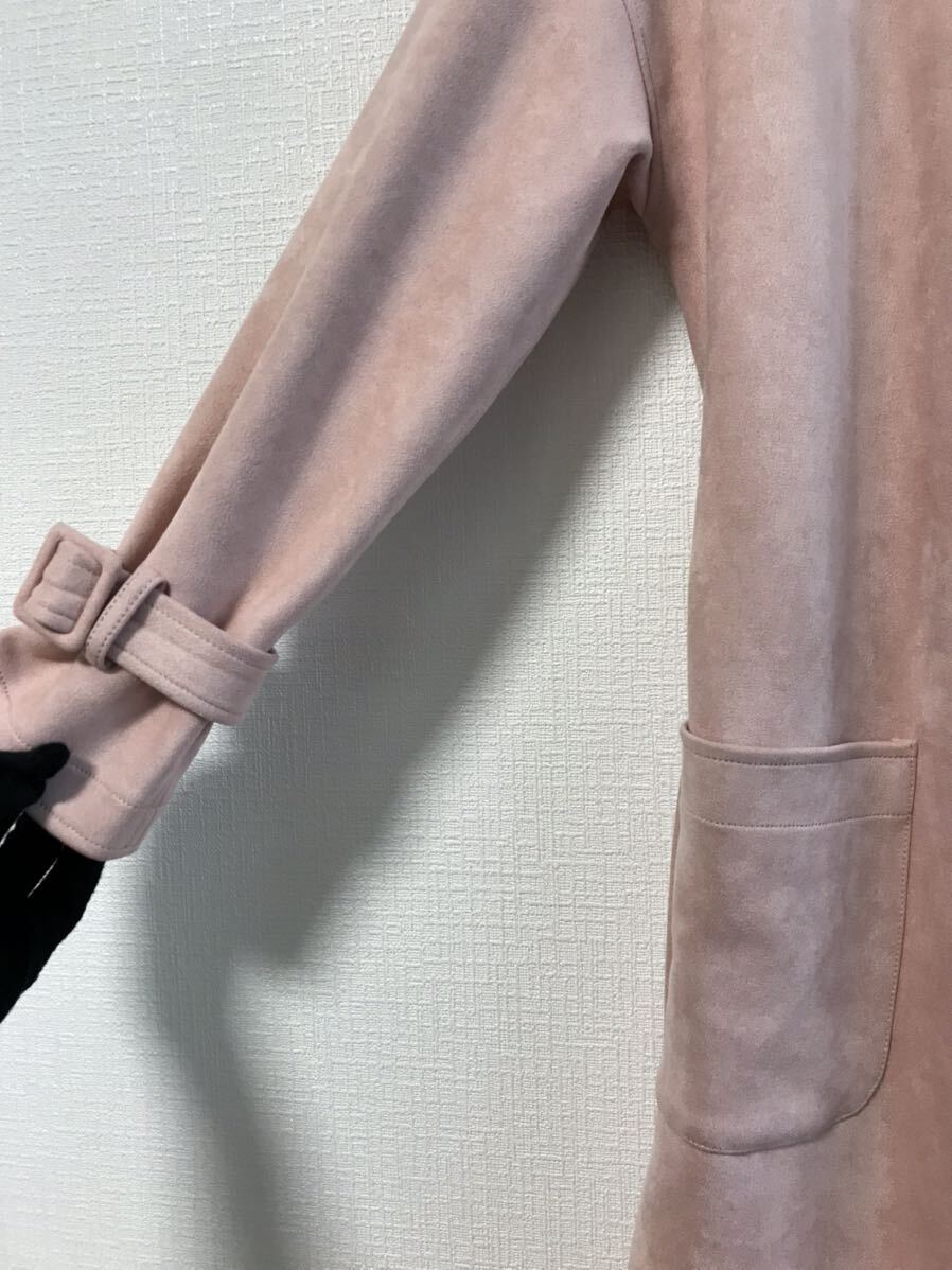 ●3-422 MONiLE モニーレ 薄手 コート ジャケット パステルカラー ピンク フリーサイズ F 女性用 レディース ロング の画像5