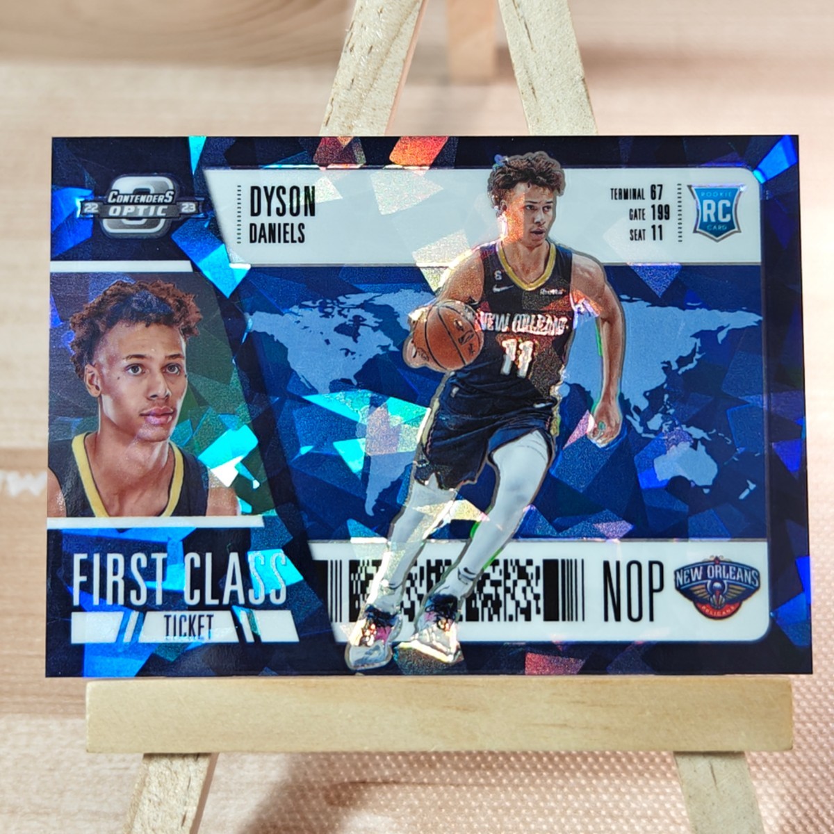 75枚限定 ダイソン・ダニエルズ 2022-23 Panini Contenders Optic First Class Ticket Blue Ice 20/75 Dyson Daniels RC ペリカンズ_画像1