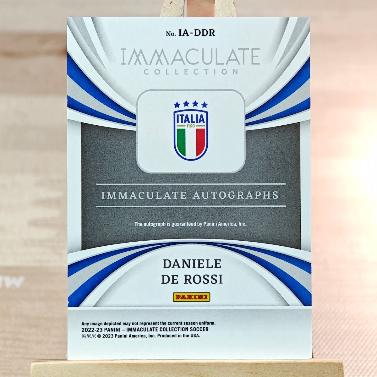 99枚限定 ダニエレ・デ・ロッシ 2022-23 Panini Immaculate Autograph Auto Daniele De Rossi 38/99 直筆サインカード_画像2