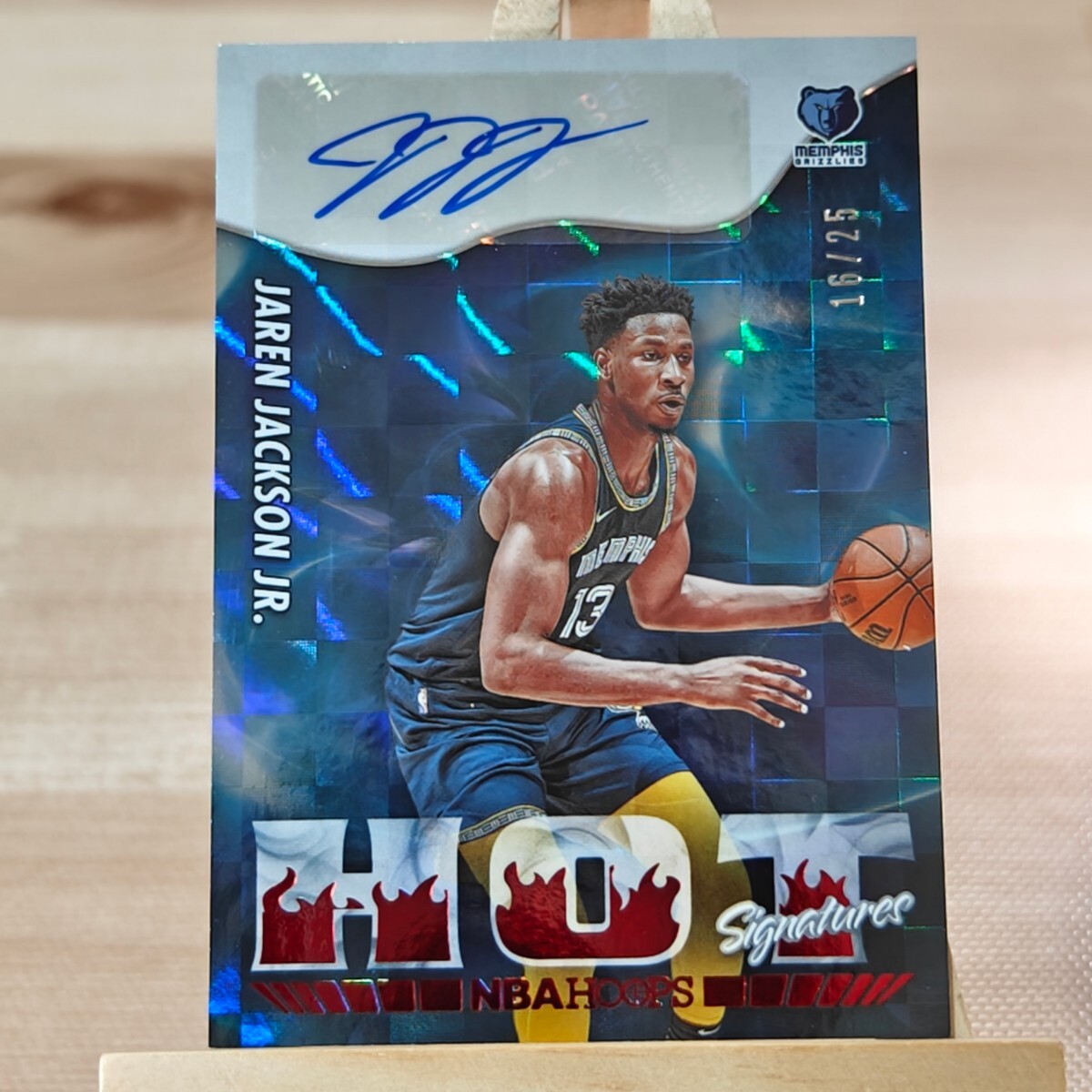 25枚限定 ジャレン・ジャクソンJr. 2022 Panini NBA Hoops Jaren Jackson Jr. Hot Signatures 16/25 グリズリーズ 直筆サインカードの画像1