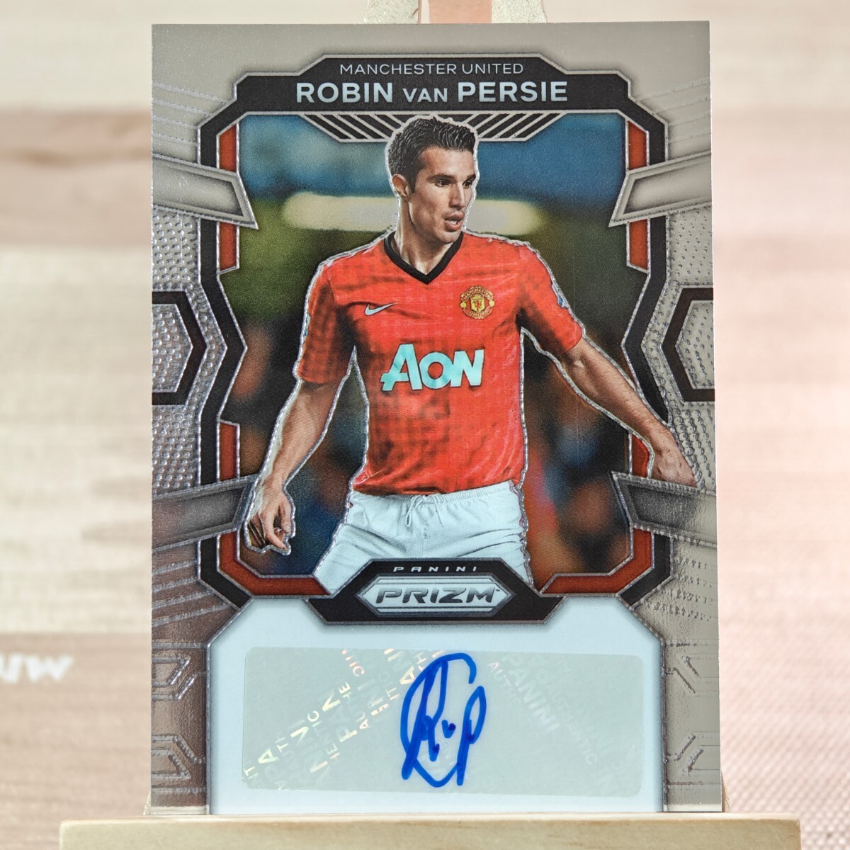 ロビン・ファン・ペルシ 2023-24 Panini Prizm Premier League Robin van Persie Auto Manchester United 直筆サインカードの画像1