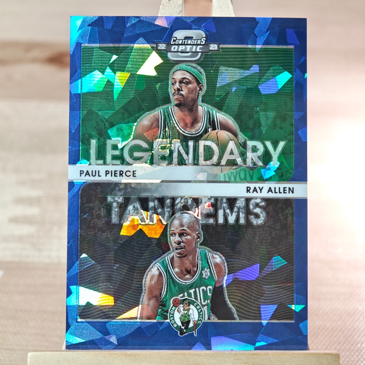 75枚限定 ポール・ピアース レイ・アレン 2022-23 Contenders Optic Celtics Paul Pierce Ray Allen Blue Cracked Ice 16/75_画像1