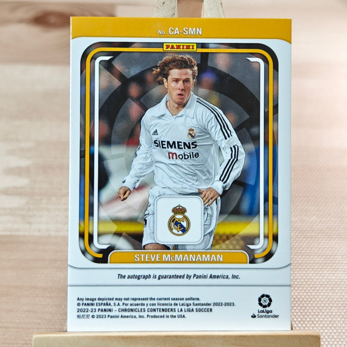 50枚限定 スティーブ・マクマナマン 2022-23 Panini Chronicles Contenders Steve McManaman 26/50 Real Madrid 直筆サインカードの画像2