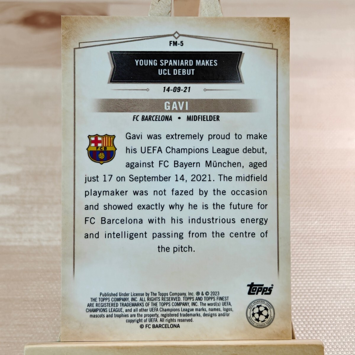 99枚限定 ガビ 2022-23 Topps Finest Uefa Fc Barcelona Gavi 24/99 MOMENTSの画像2