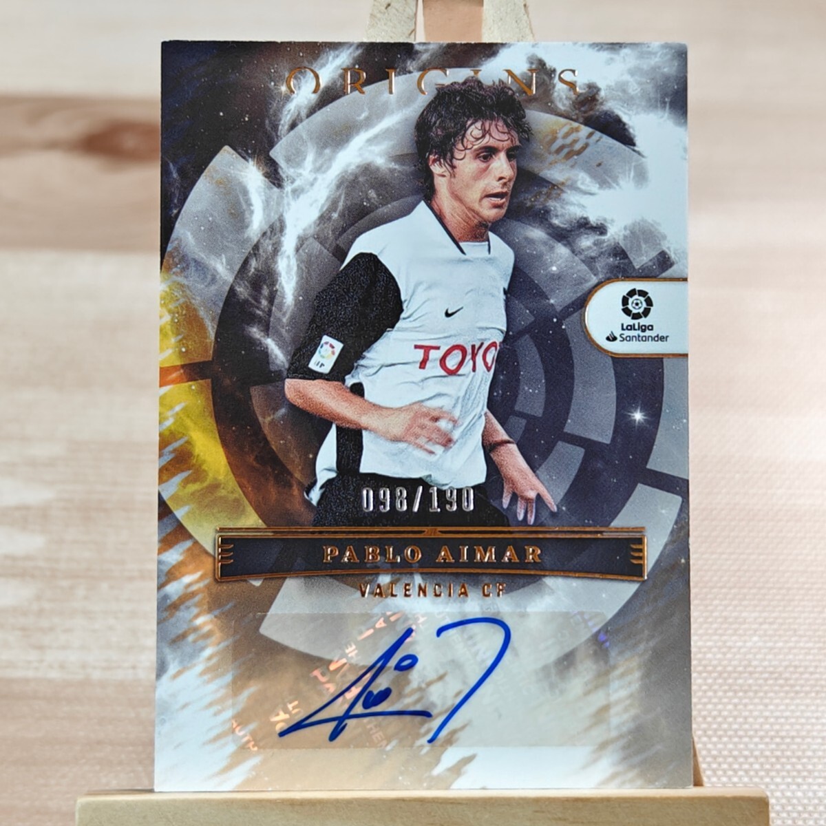 190枚限定 パブロ・アイマール 2022-23 Panini Chronicles Origins Pablo Aimar 098/190 Valencia 直筆サインカードの画像1