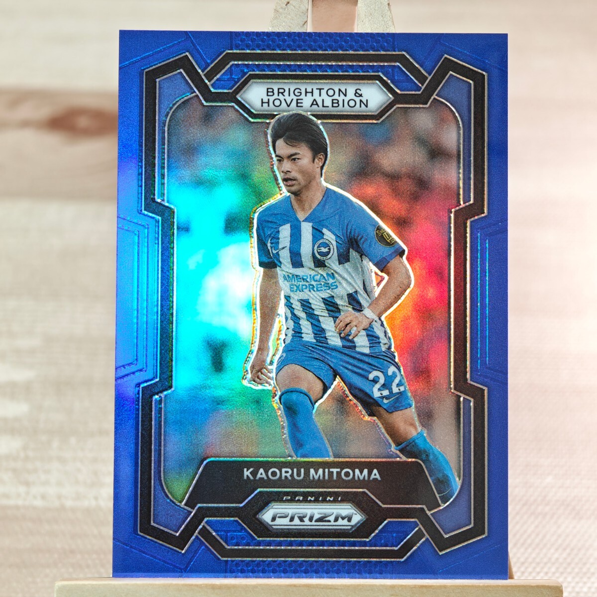 299枚限定 三笘薫 2023-24 Panini Prizm Premier League Kaoru Mitoma Blue Prizm Parallel Brighton 158/299の画像1