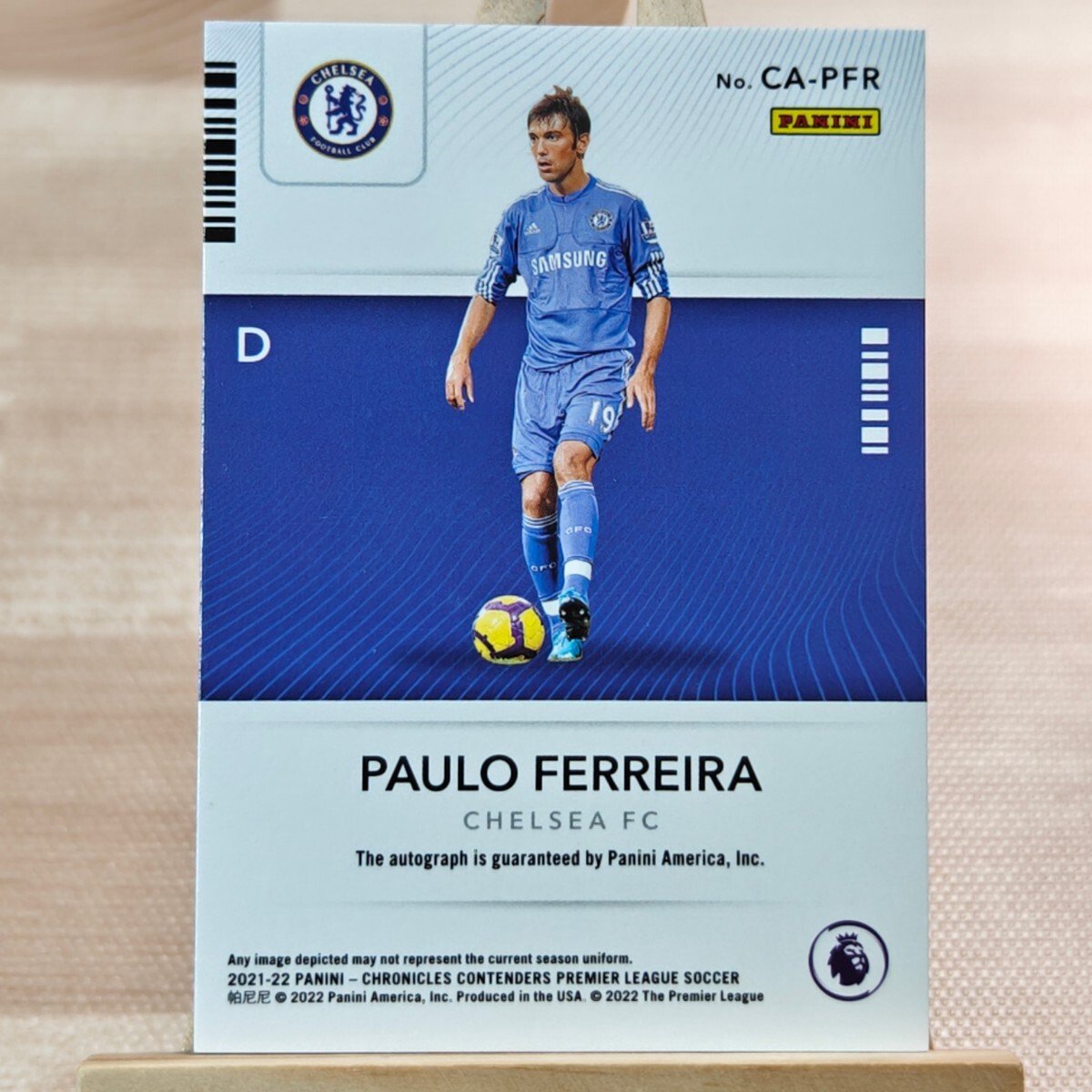 パウロ・フェレイラ 2021-22 Panini Chronicles Contenders Auto Paulo Ferreira 448/500 Chelsea 直筆サインカードの画像2
