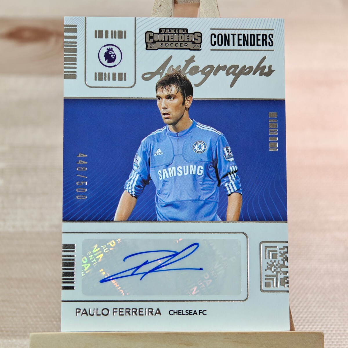 パウロ・フェレイラ 2021-22 Panini Chronicles Contenders Auto Paulo Ferreira 448/500 Chelsea 直筆サインカードの画像1