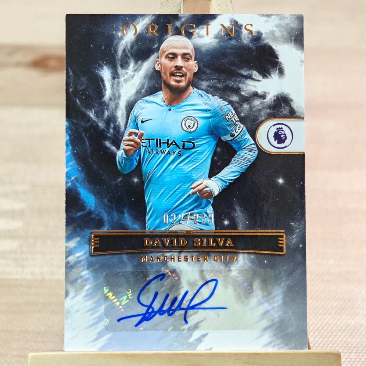 299枚限定 ダビド・シルバ 2022-23 Panini Chronicles Origins Auto David Silva 022/299 Manchester City 直筆サインカードの画像1