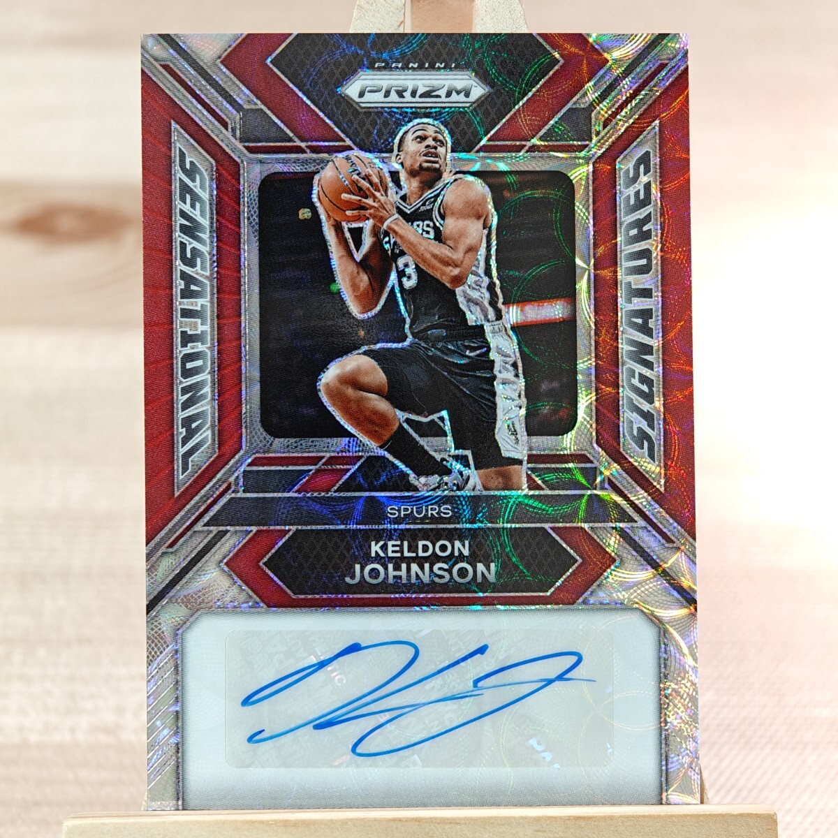 88枚限定 ケルドン・ジョンソン 2023-24 Panini Prizm Keldon Johnson Scope Auto 61/88 直筆サインカード サンアントニオ・スパーズの画像1