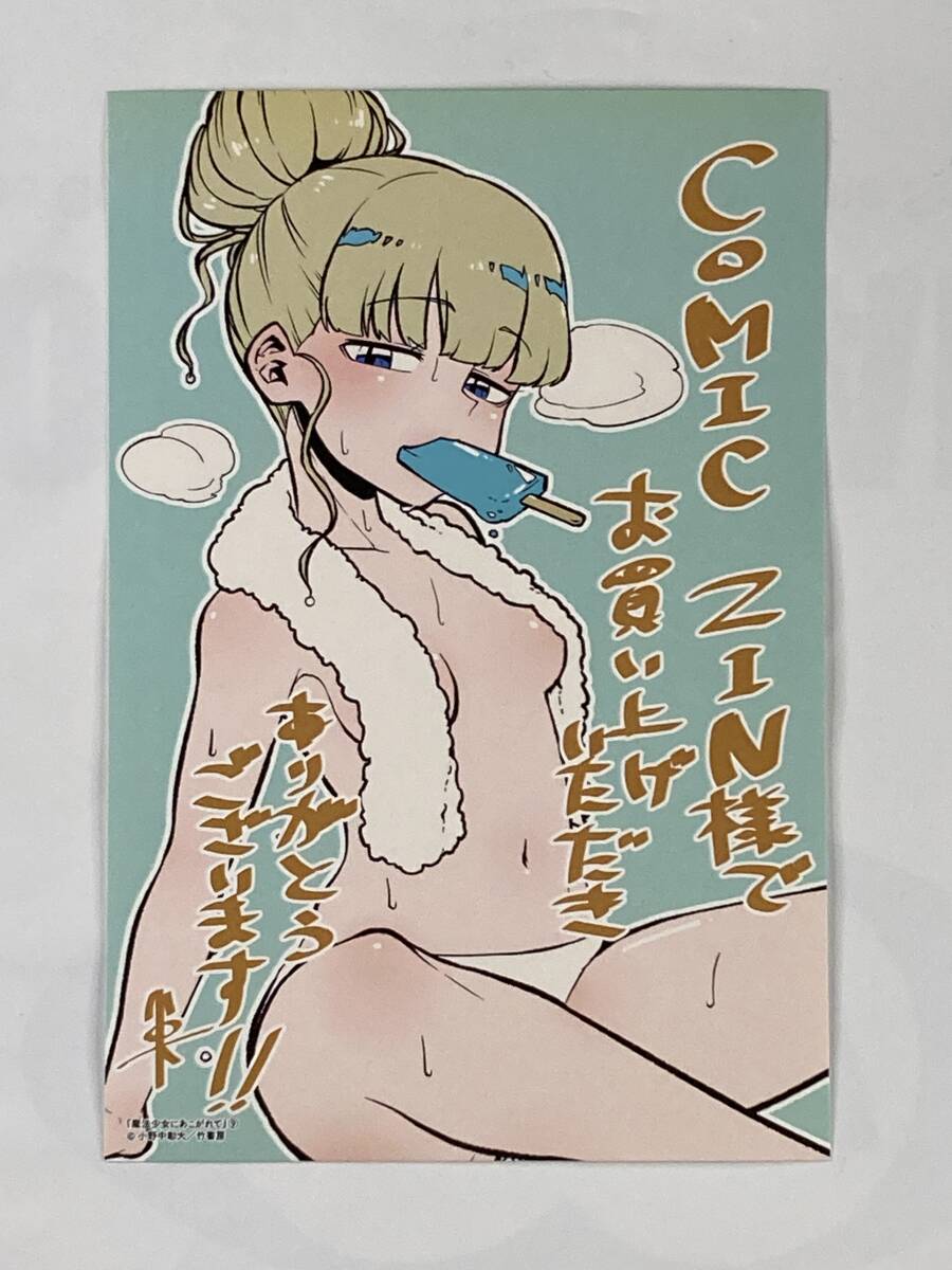 魔法少女にあこがれて　９巻　イラストカード　comiczin　購入特典　コミックジン　まほあこ_画像1