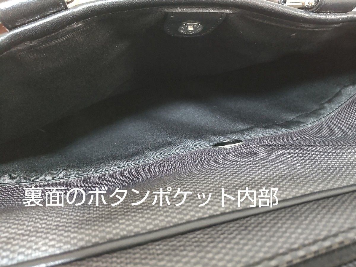 COACH メンズ ビジネスバッグ ヘリテージチェック 2WAY スリムブリーフケース レザー　黒 グレー　コーチ F71389