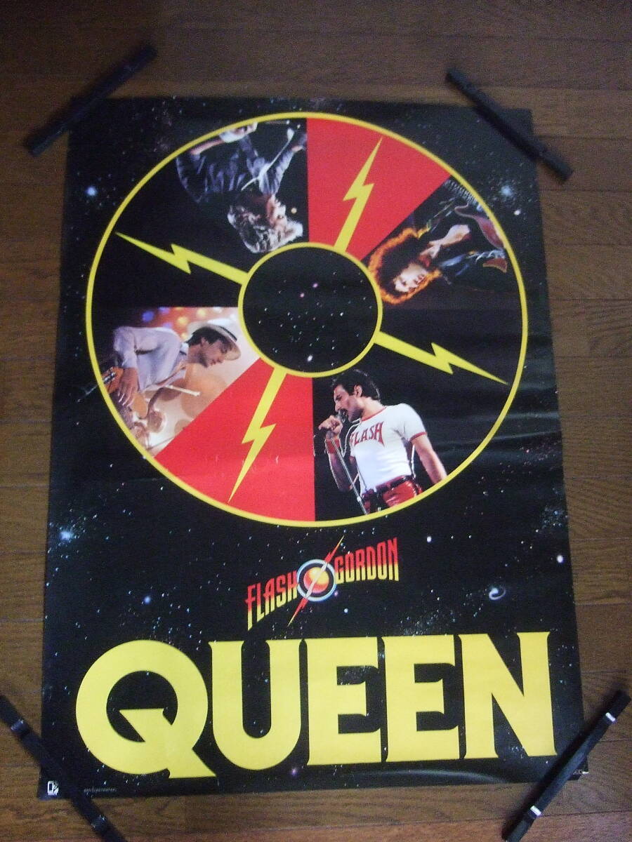 【希少品】1980年 QUEEN クイーン 映画 FLASH GORDON フラッシュゴードン ポスター A1判 WARNER-PIONEER 【非売品】の画像1