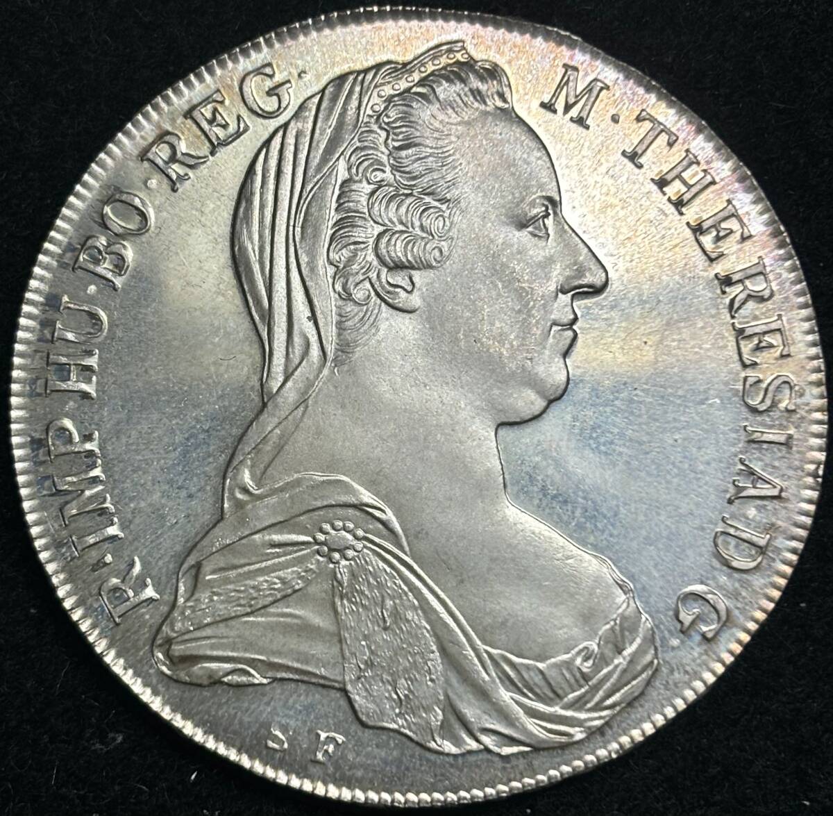 【オーストリア大型銀貨】(1780年銘 28.0g 直径40mm プルーフ リストライク品)_画像1
