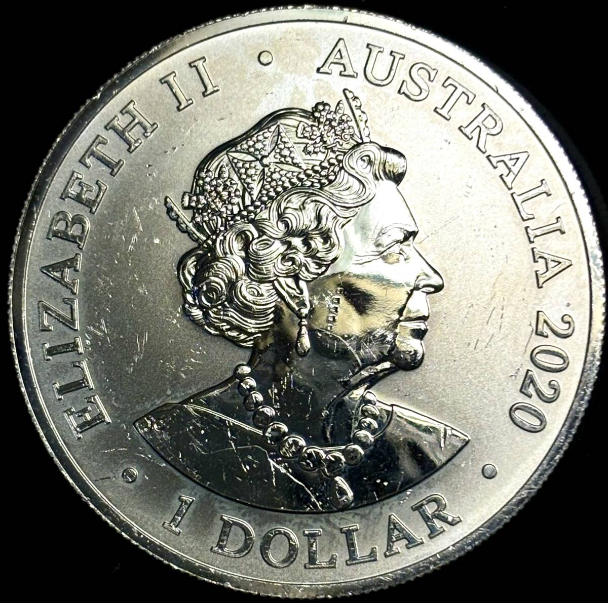 【オーストラリア大型銀貨】(1オンス純銀 2020年① 直径40mm プルーフ)_画像2
