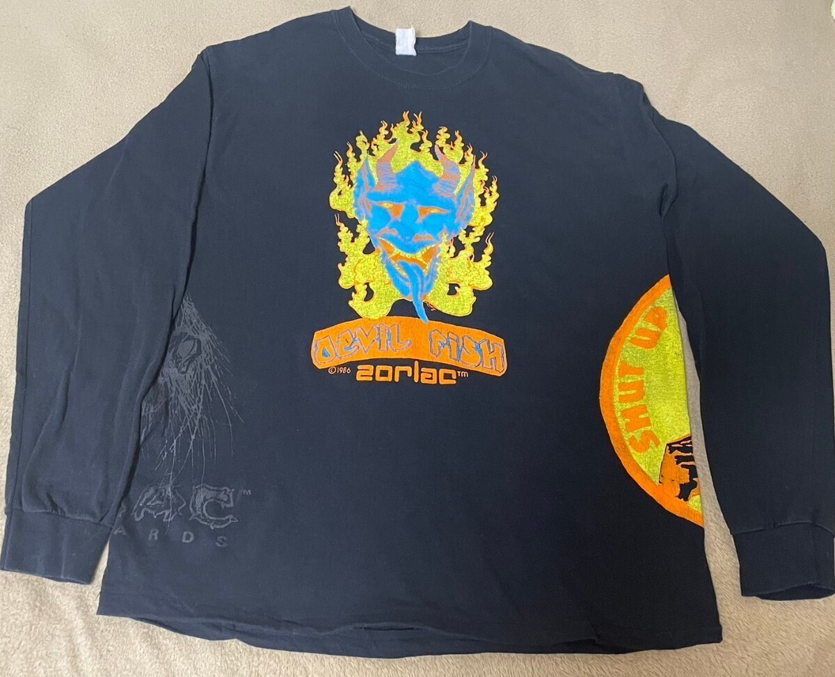 オリジナル ZORLAC マルチ ロング Tシャツ 80年代 ビンテージ POWELL SANTA CRUZ BUTTSTAIN STUSSY JIMMY'Z THRASHER スクリーミングハンド_画像1