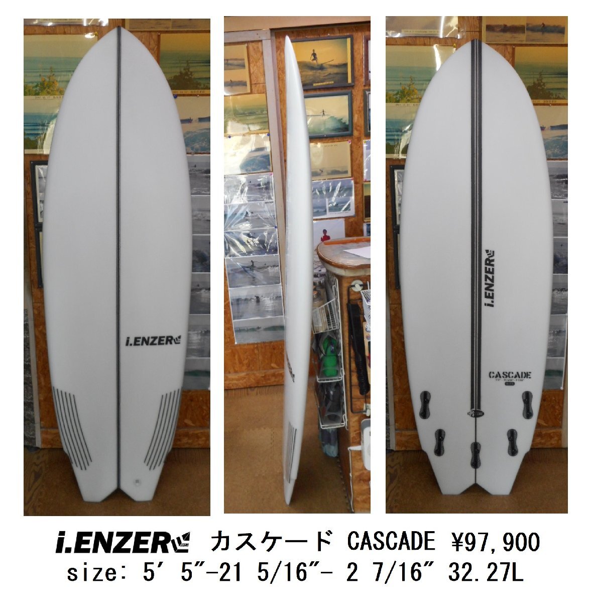 送料無料（一部除く）★2023'NEW MODEL I.ENZER　(モデル名　カスケード CASCADE)　5′5　新品_画像1