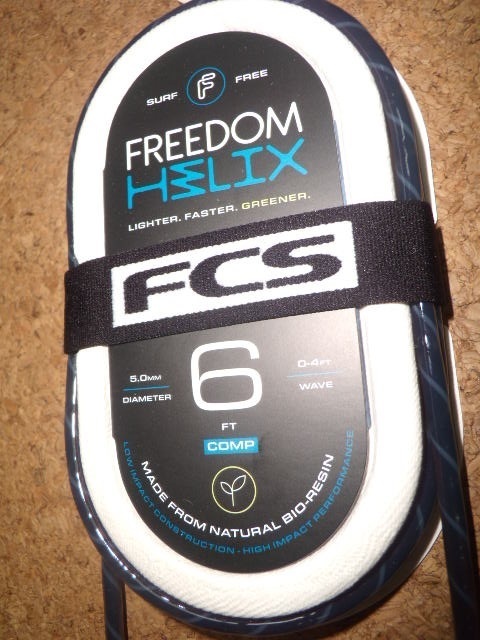 送料無料（一部除く）▲FCS Freedom Helix leash 6' Comp カラー Smoke (新品）リーシュコードの画像2