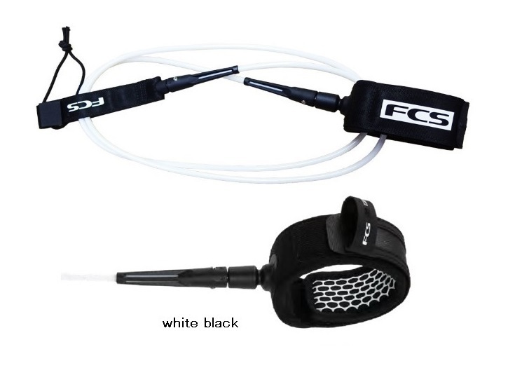 free shipping ( one part excepting )^ FCS ALL ROUND Leash 7ft WHITE/BLACK ( new goods ) leash cord 