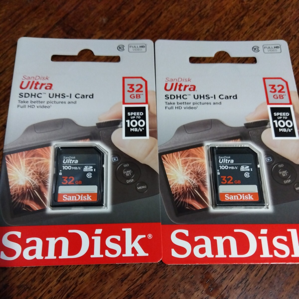 新品未開封 SanDisk サンデスク SDカード 32GB 100MB Ultra UHS-I SDHCカード SDHC 2枚_画像1