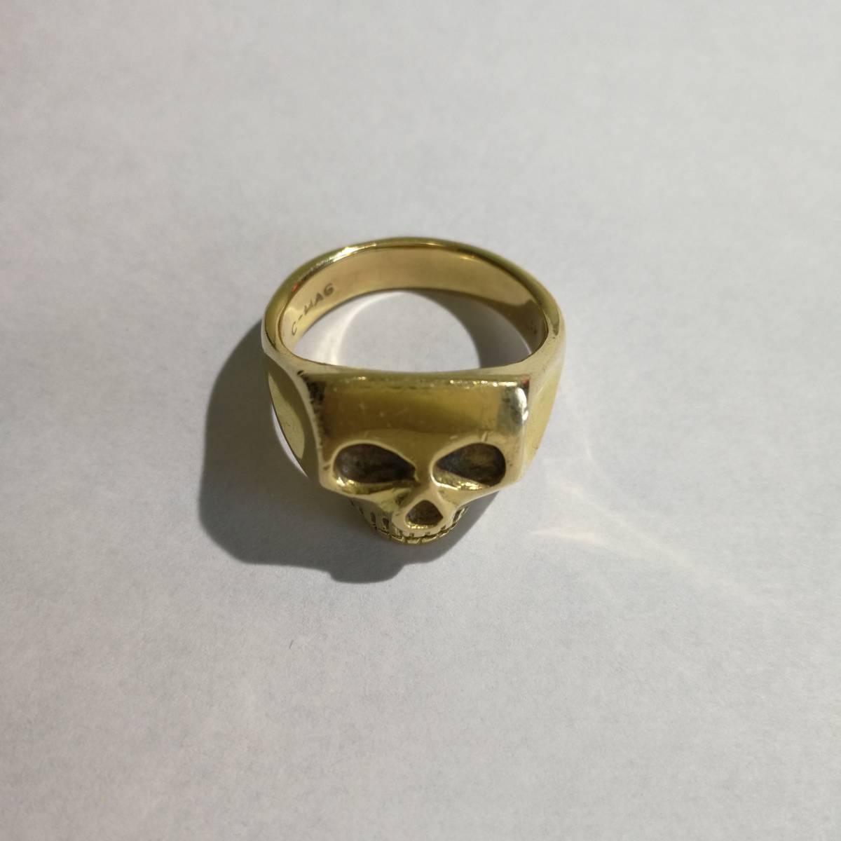 flash Point 18 gold Jim Skull ring 16 number reverse side pulling