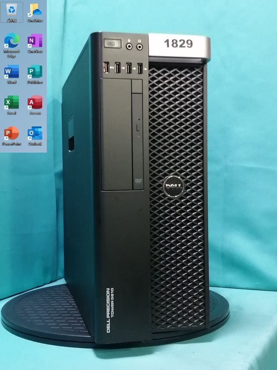 初期保証 オフィス付 クリエータ Quadro P2000 Xeon E5-2680v4（i7-10700相当）32GB M.2 SSD1TB HDD1TB DVD WiFi Win11 DELL T5810 A-1829の画像1