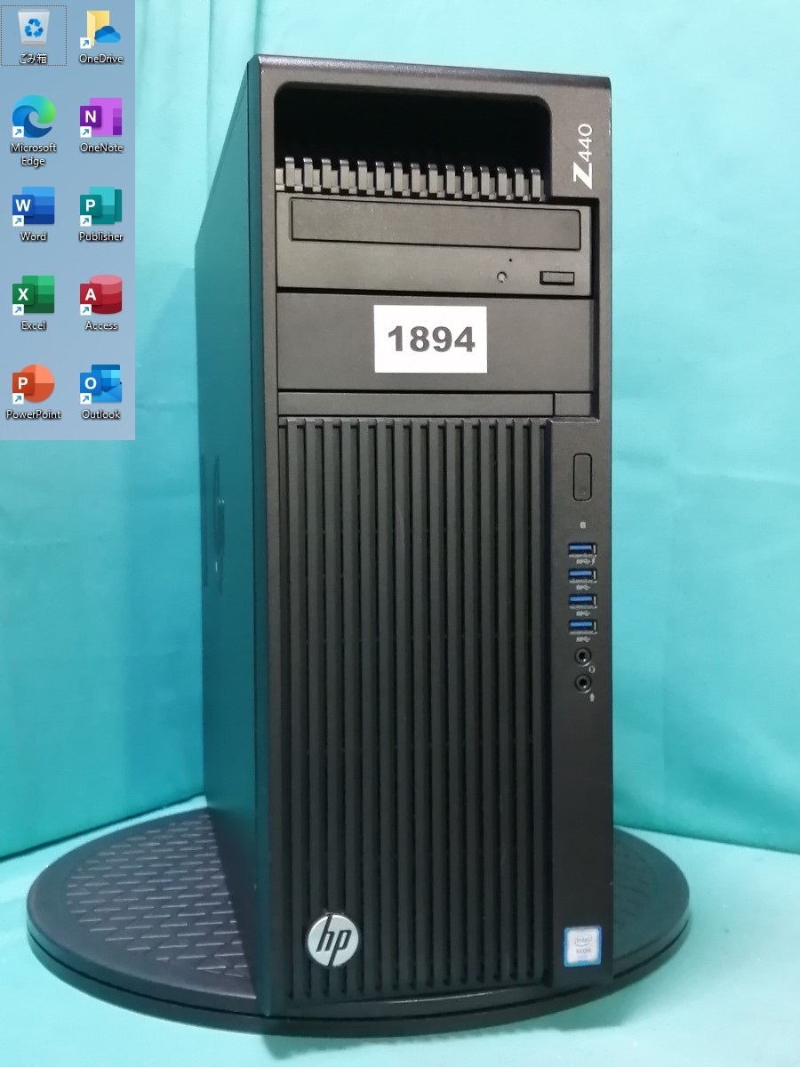 初期保証 オフィス付ゲーミングPC GTX1070-8G Xeon E5-2690v4（i7-11700相当）32GB M.2 SSD512GB HDD500GB DVD WiFi Win11 HP Z440 A-1894の画像1