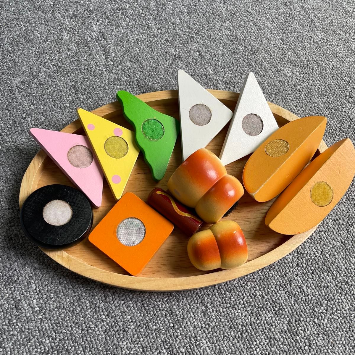 木製　フェルト　プラスチック　おままごとセット　 野菜　果物　パン　 木のおもちゃ 
