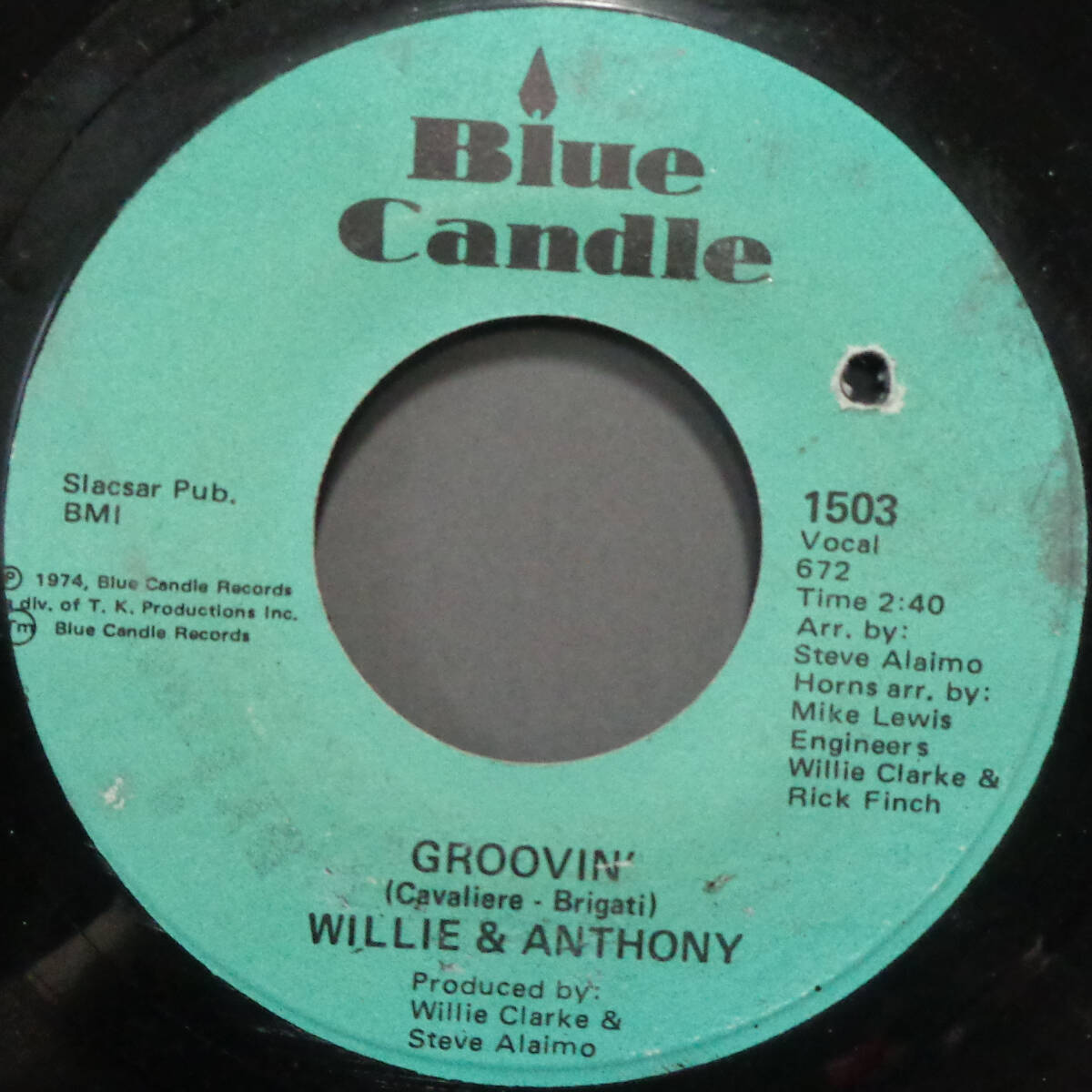 【SOUL 45】WILLIE & ANTHONY - GROOVIN / I'M TIRED (OF A ONE WAY LOVE AFFAIR) (s240320013) _画像1