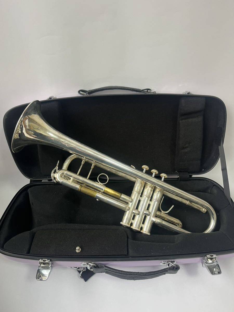 中古 Bach/バック TR400 Bb トランペット シルバー 楽器 管楽器 ケース付き 希少 現状品_画像1