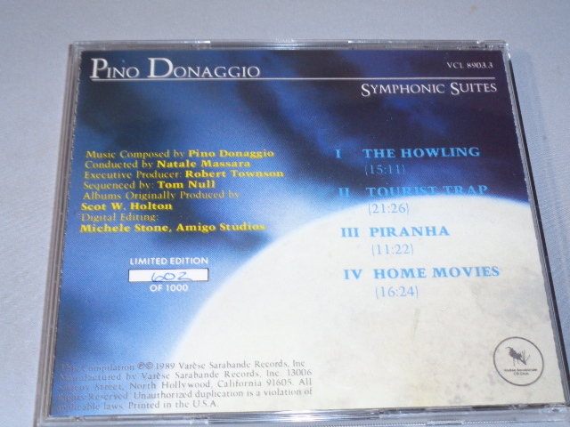 ピオ・ドナジオ組曲「ハウリング、ピラニア等」限定盤CDの画像3