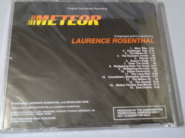 ローレンス・ローゼンタール「メテオ」PROMO盤・16曲入り・未開封・CDの画像3