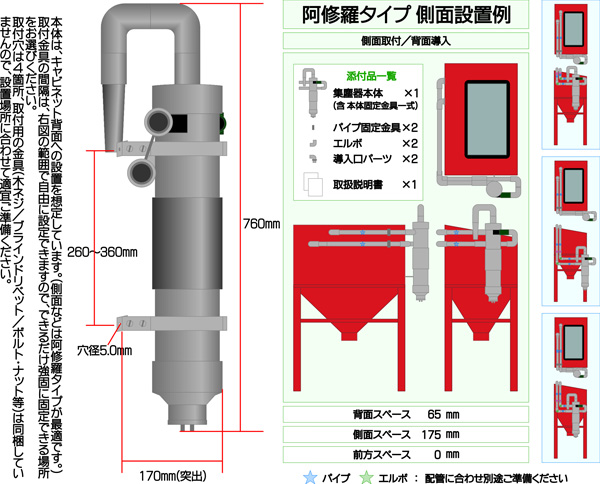 [ヤフオク特価] サンドブラスト用集塵器(集塵機) 阿修羅_画像2