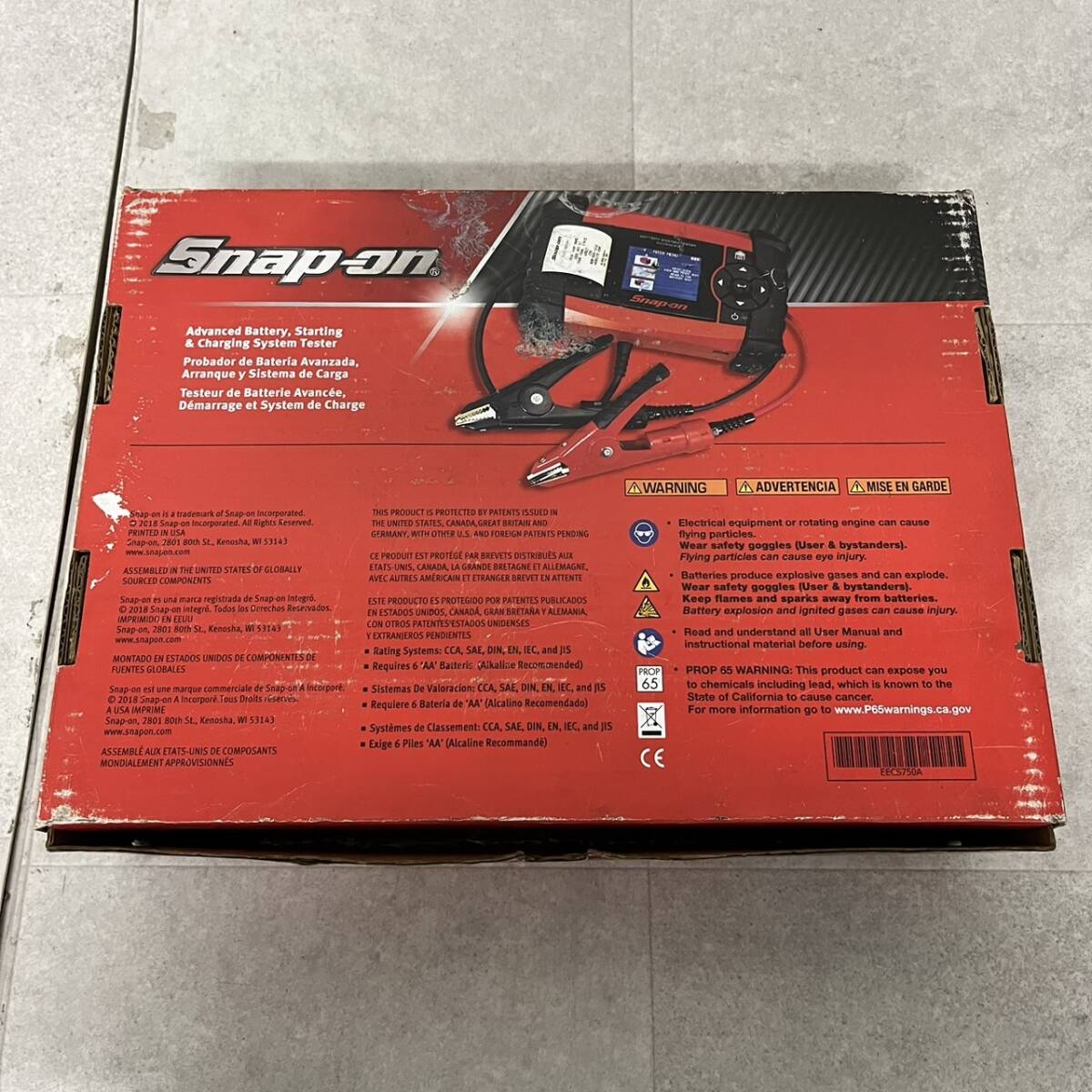 激レア 動作品 日本未発売?? スナップオン SNAP-ON 電池 チェッカー バッテリーテスター　EECS750A S240311-31_画像8