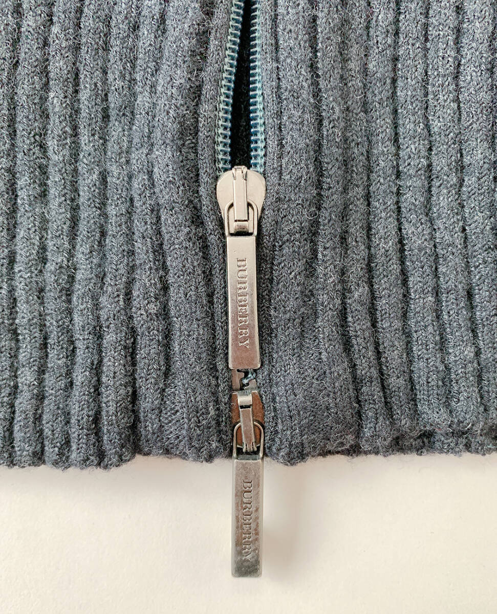 BURBERRY バーバリー ジップアップセーター グレー系 12009