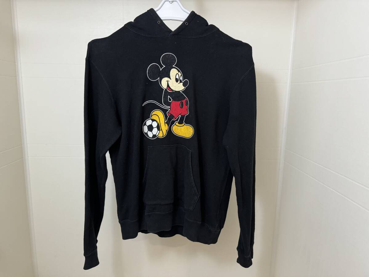 【着用数回／美品】SOPHNET. × Disney ソフネット ディズニー パーカー（フーディー） ミッキー コットン M 黒 ブラック メンズ_画像1