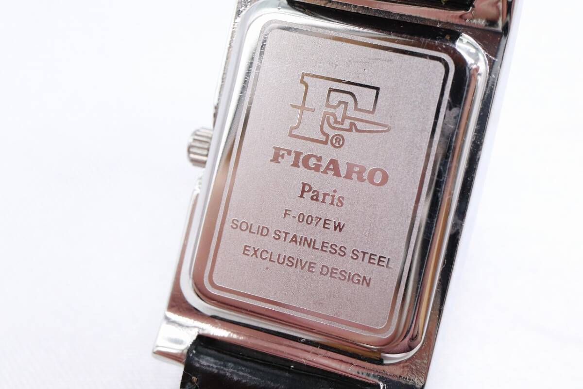 【W126-309】動作品 電池交換済 FIGARO PARIS フィガロ 腕時計 F-007EW レディース【送料全国一律185円】の画像9