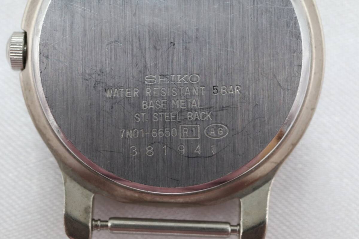 【W126-495】動作品 電池交換済 SEIKO AVENUE セイコー アベニュー 腕時計 フェイスのみ 7N01-6650 レディース【送料全国一律185円】_画像7