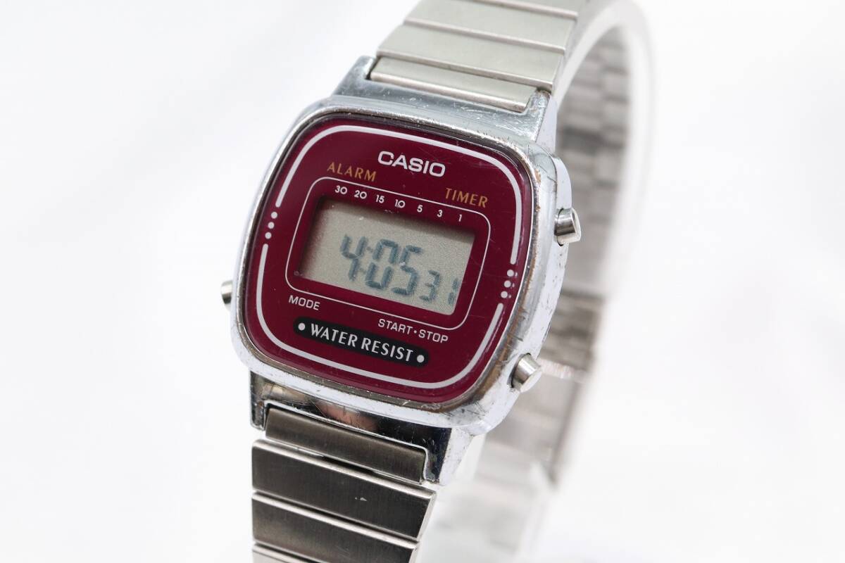 【W126-568】動作品 電池交換済 CASIO WATER RESIST カシオ ウォーターレジスト デジタル 腕時計 LA670WE レディース【送料全国一律185円】_画像1