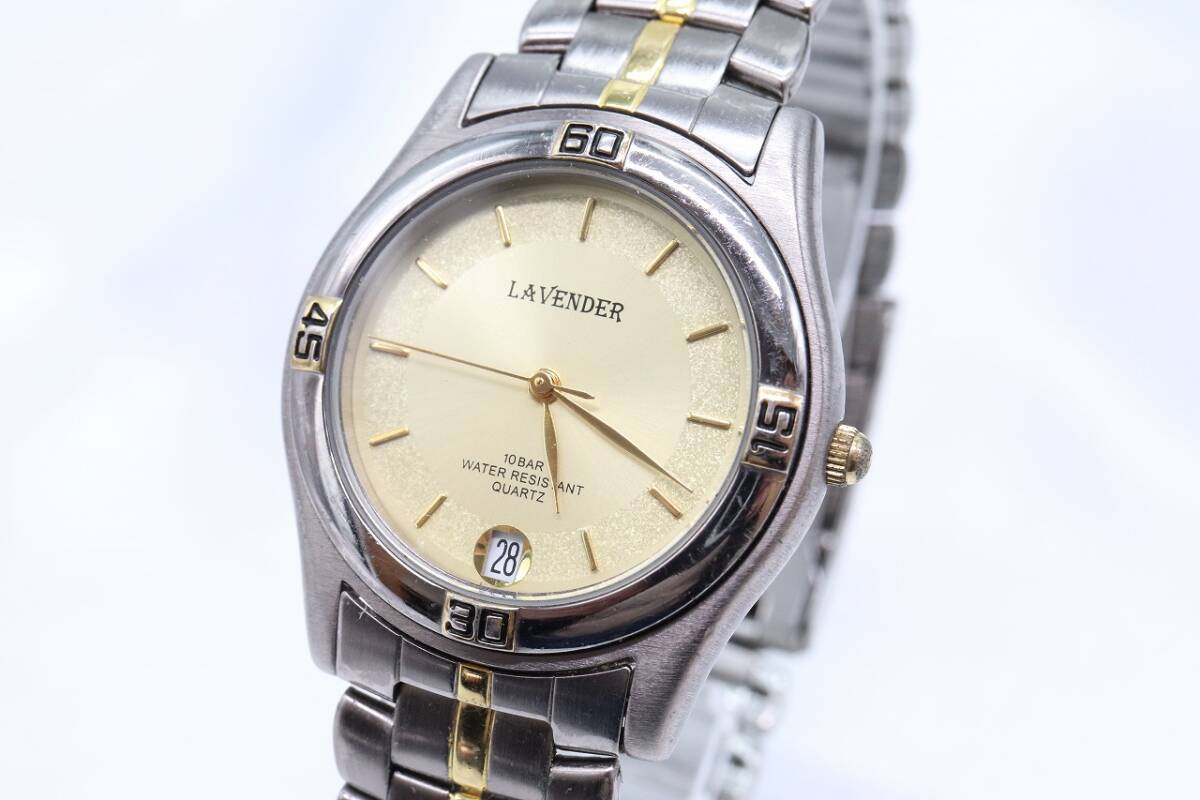 【W126-579】動作品 電池交換済 LAVENDER ラベンダー 腕時計 LV2033 メンズ【送料全国一律380円】の画像1