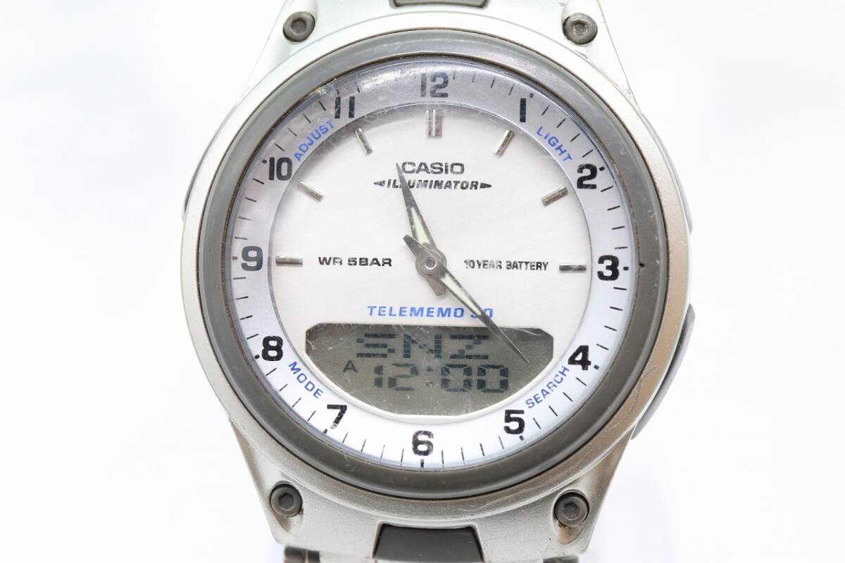 【W127-11】動作品 電池交換済 CASIO ILLUMINATOR カシオ イルミネーター デジアナ 腕時計 AW-80 メンズ【送料全国一律380円】の画像3