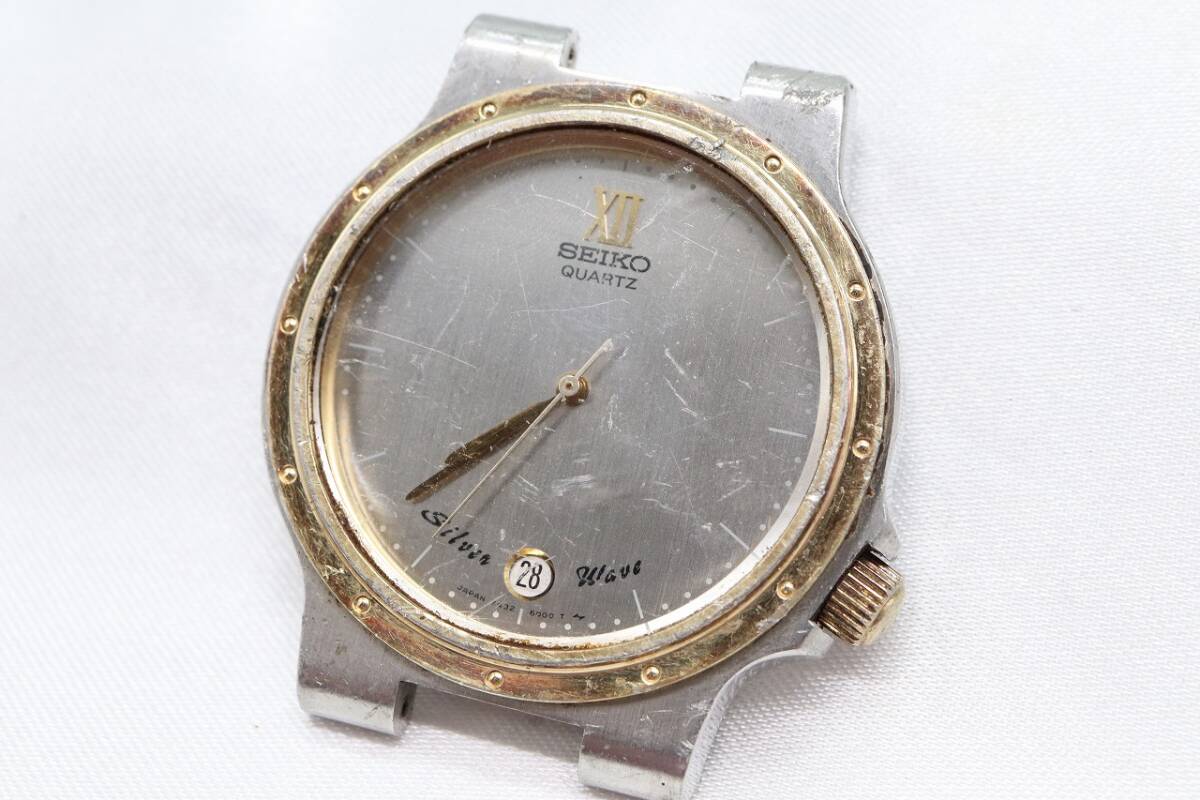 【W127-39】動作品 電池交換済 SEIKO Silver Wave セイコー シルバーウェーブ 腕時計 フェイスのみ 7432-6000 メンズ【送料全国一律185円】の画像1