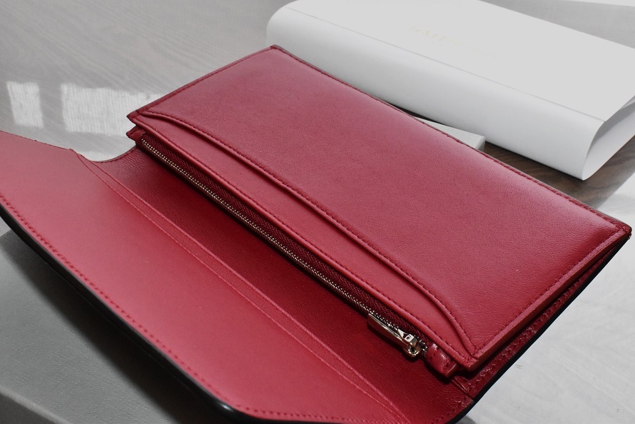 J&M DAVIDSON ジェイ&エムデヴィッドソン FLAT WALLET WALLET スムース系レザー フラット 二つ折り 長財布 黒 未使用 10223N 7314_画像5