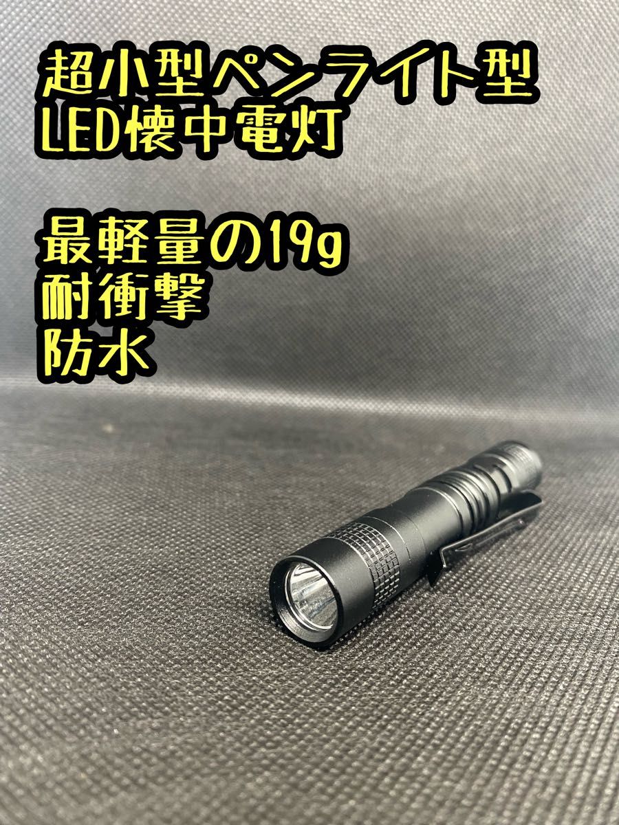 【耐衝撃】アルミニウム製 超小型ペンライト型LED照明 最軽量19g  懐中電灯 強力 ハンディライト 防災 アウトドア